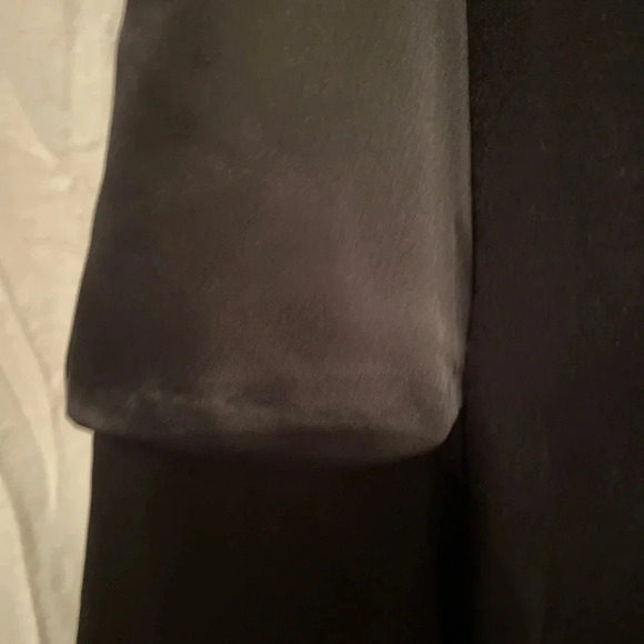 Michael Kors black dress size 0 sleeveless side ruffles feel like satin - Picture 4 of 6